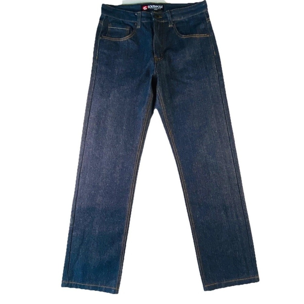 Southpole Baggy Straight Leg Jeans Mens 32x32 Dark‎ Wash Y2K NWOT